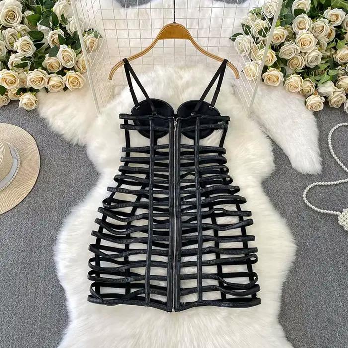 Robes de Lingerie érotique pour femmes, inspirées du styliste, Slim, sexualité, coquin, ajouré, diamants, Mini robes Sexy