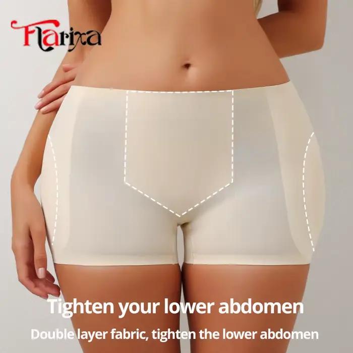 Flarixa coussinets de hanche Shapewear culottes bout à bout Shaper ventre contrôle sous-vêtements boxeurs améliorer les fesses modélisation Shorts glace soie