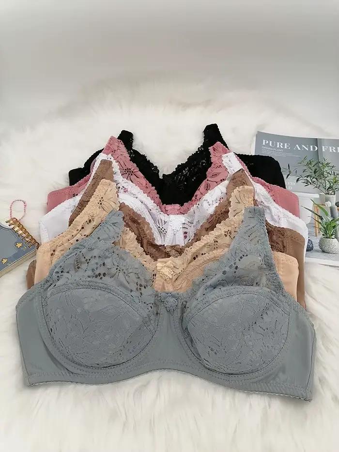 6 farieb s kosticami Bralette C D košíčky tenká bavlna vypchávka podprsenky pre ženy kvetinová podprsenka 75C 80C 85C 90C 95C 100C 105C 105D 100D bh C18