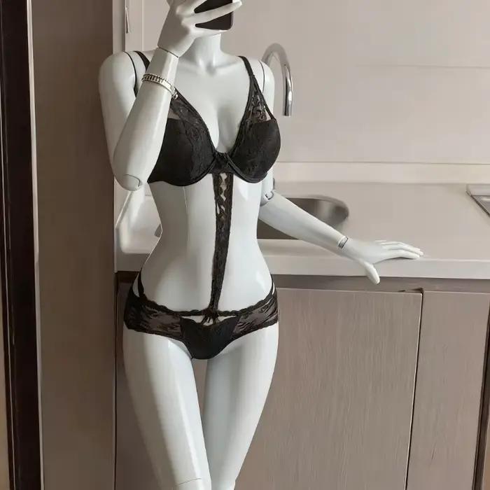 Soutien-gorge Démontable Style Français - Dentelle en Forme de Cœur, Armature en Acier Réglable, Bonnet en Coton, Ensemble Lingerie Femme