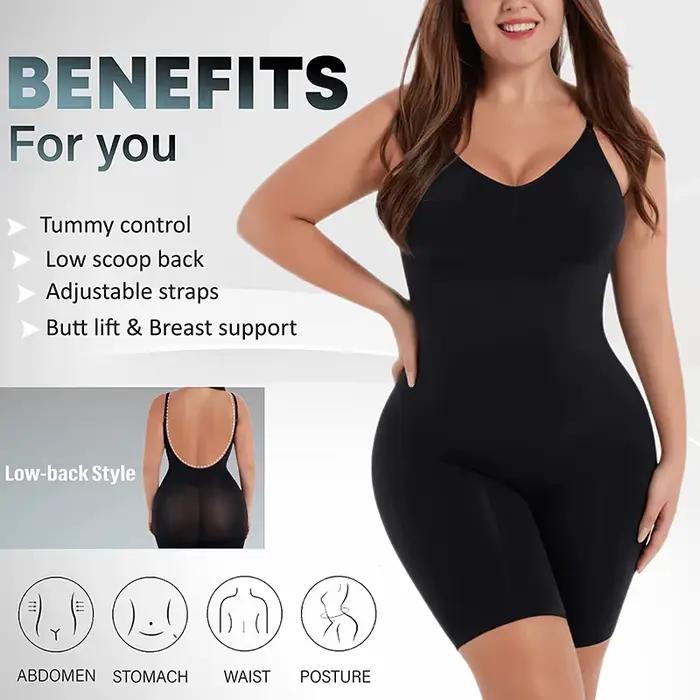Combinaison dos nu sans couture pour femmes, combinaisons de batterie, vêtements en saillie à couverture complète, cuisse mince, corps trempé, bas du dos, lifting des fesses, amincissant