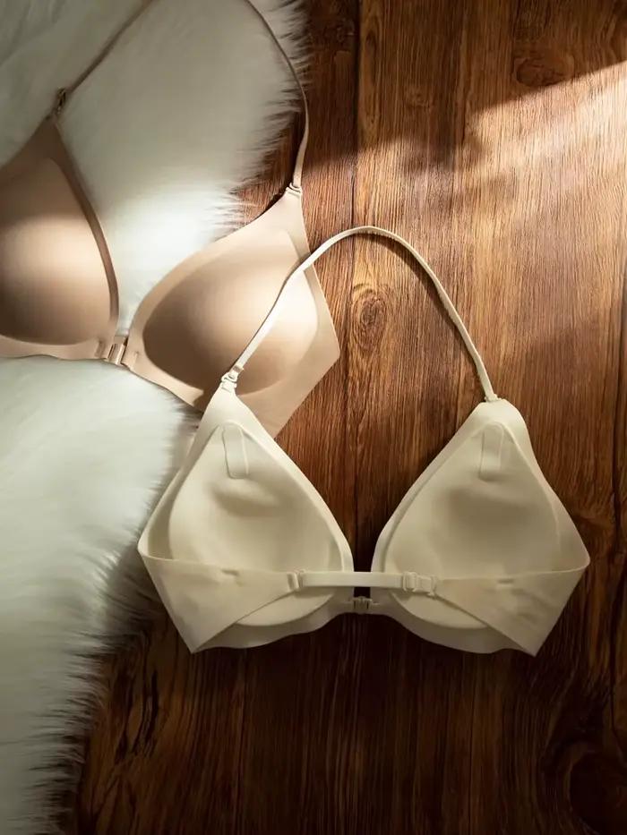 Soutien-gorge Halter d'été fin et respirant pour femme, dos nu, lingerie push-up, anti-affaissement, avec maintien latéral, tailles 32-38
