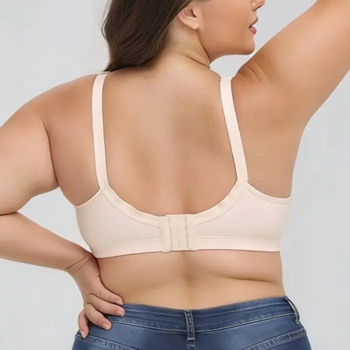 Soutiens-gorge sans fil à couvrance totale, 95% coton, bonnets larges, confortables, bretelles larges, pour le sommeil, sous-vêtements, soutien-gorge T-shirt, tailles 80-105 B C D E F G