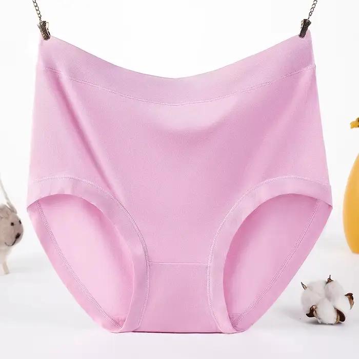 Lot de 3 culottes pour femme en modal, grandes tailles, confortables, respirantes, élastiques, lingerie unie
