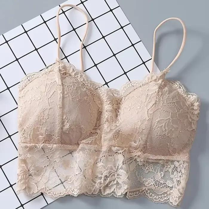 Letné dámske čipkované sexy slnečné topy bez rukávov s vypchávkou Bralette podprsenka Bustier so zipsom na chrbte Club bolero tank top lingerie žlté