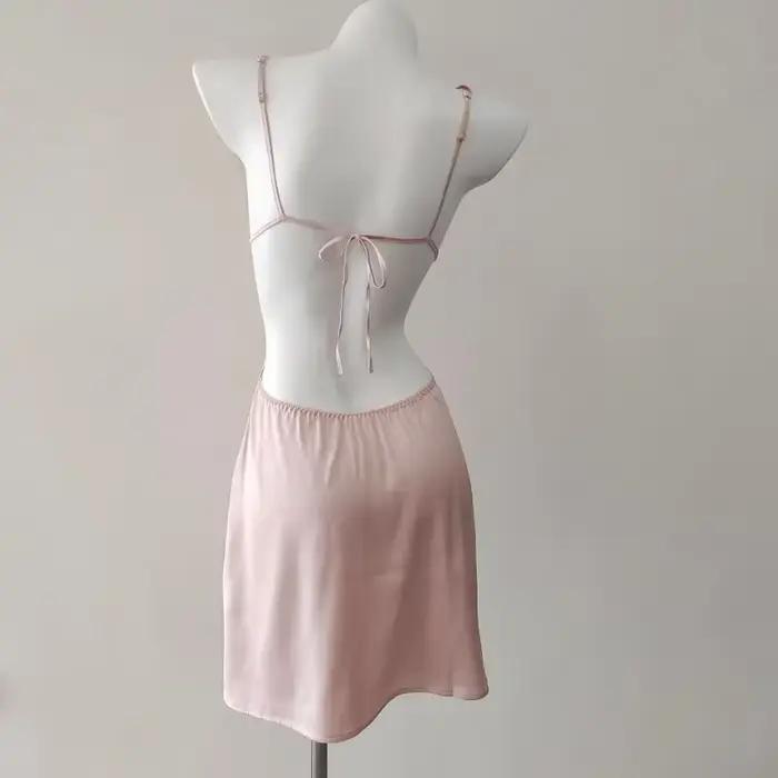 Chemise de nuit brodée pour femmes, lingerie française, chemise de nuit sexy, vêtements de détente purs, pyjamas à bretelles, haute qualité, nouveau