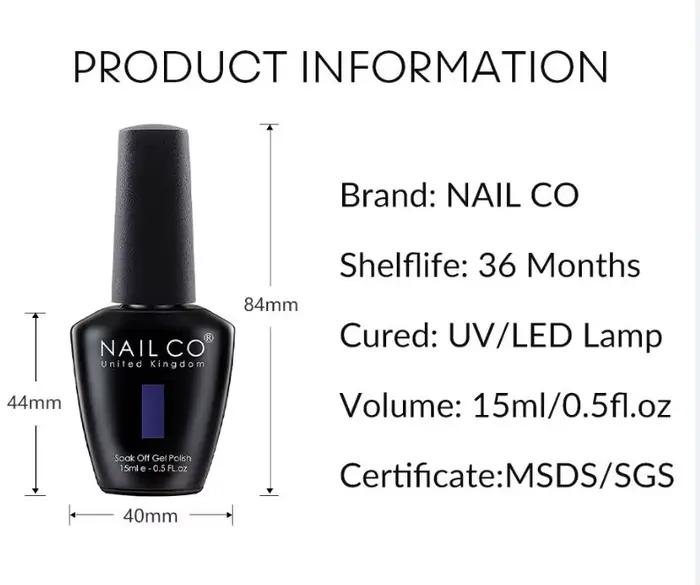 NAILCO 131 farieb gélový lak na nechty LED UV Gél Semi Permanent 15ML Gél Nail Art hybridné laky všetko na manikúru