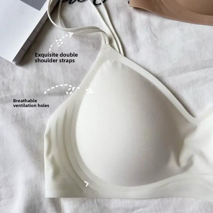 Soutien-gorge invisible sans dos en U, sans couture, effet push-up pour petite poitrine, couleur assortie, fines bretelles, soutien-gorge d'été