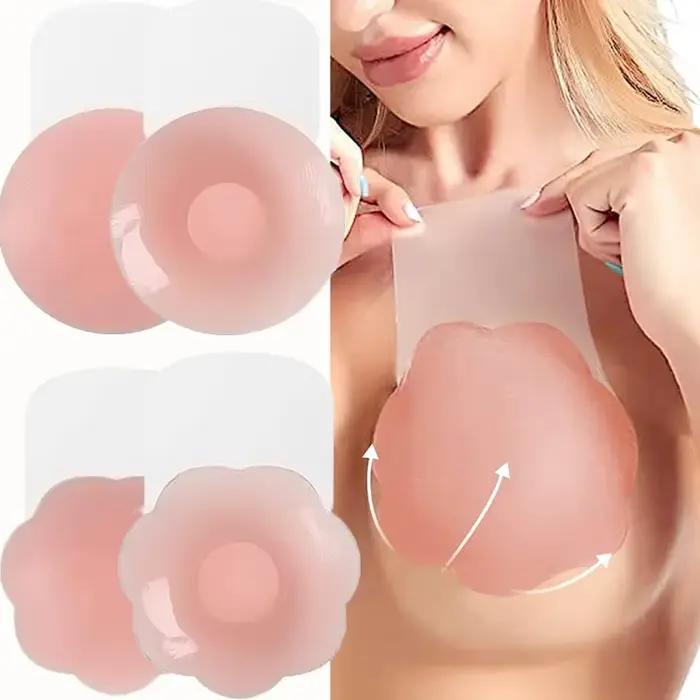 Autocollants de soutien-gorge en silicone réutilisables, collants, protecteurs, invisibles, soutiens-gorge push-up