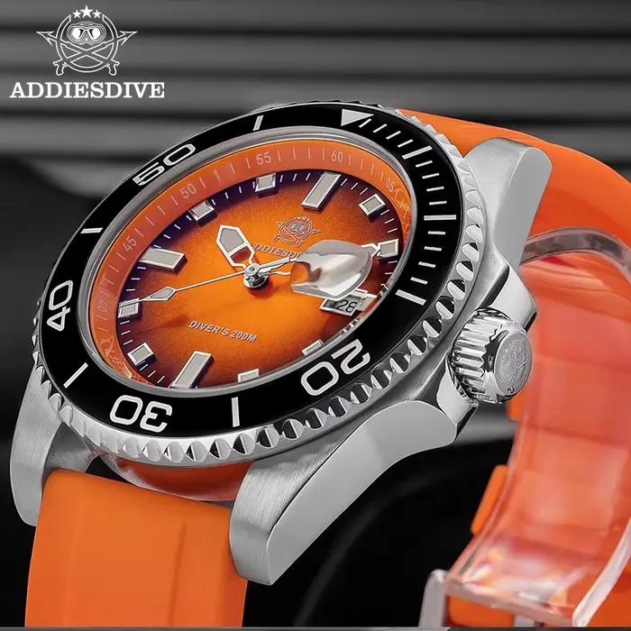 ADDIESDIVE pánske hodinky Quartz nehrdzavejúca oceľ potápačské