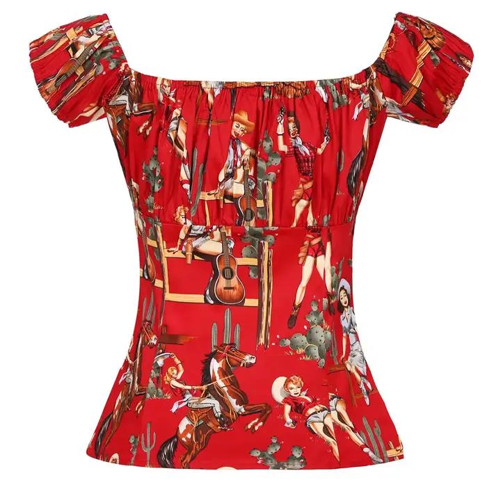 SISHION 2026 Vintage bavlnené tričká s potlačou pre ženy 50. a 60. roky WS0004 Rockabilly Výstrih do V Camisetas Topy ležérne
