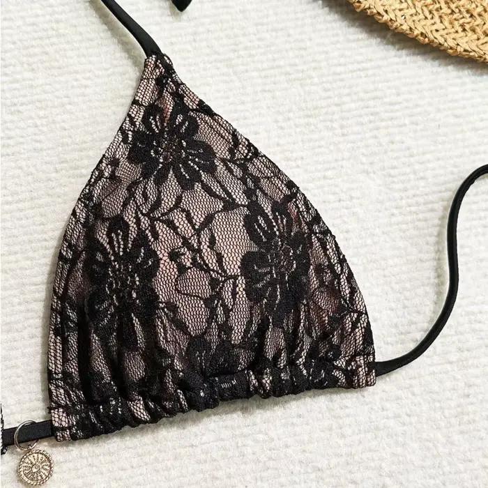 Dámske čipkové bikiny, dvojdielny set