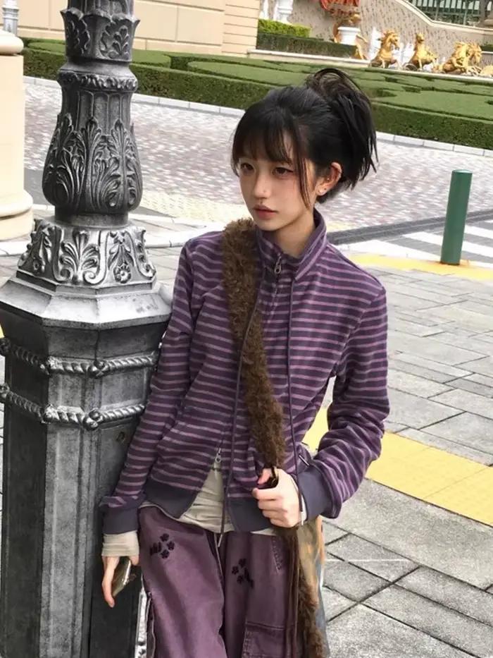 Tonngirls Y2k japonské mikiny pre ženy s dlhým rukávom