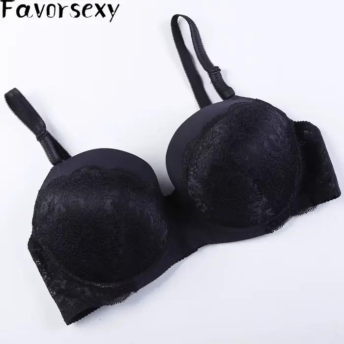 Vyšívaná čipkovaná push-up podprsenka pre ženy