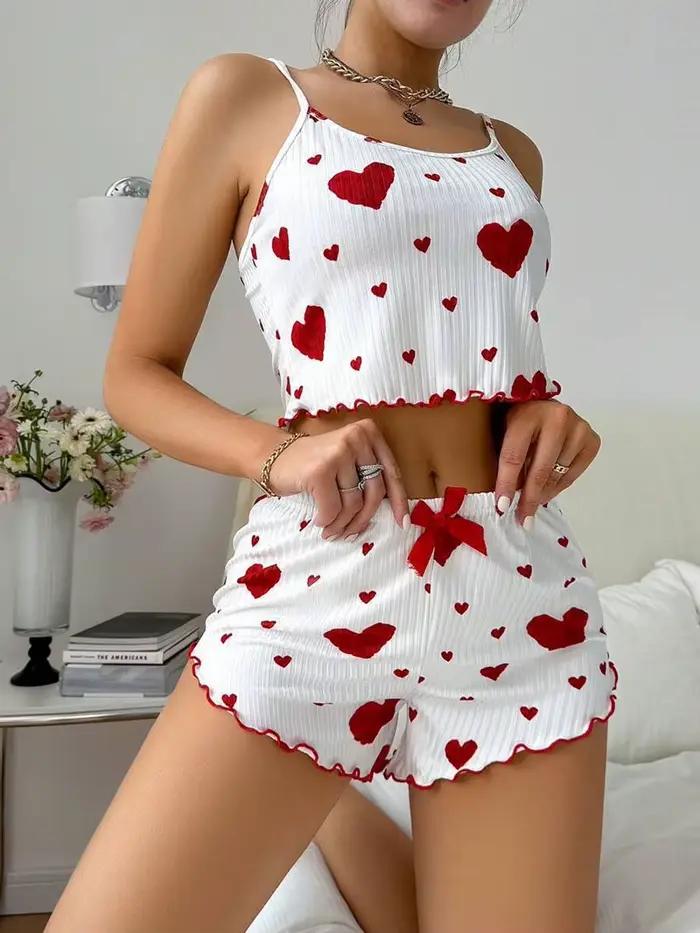 2-dielny set pre ženy pyžamo šortky kostým domáce oblečenie tlačené spodné prádlo Pijama Sexy Lingerie tielka nočná