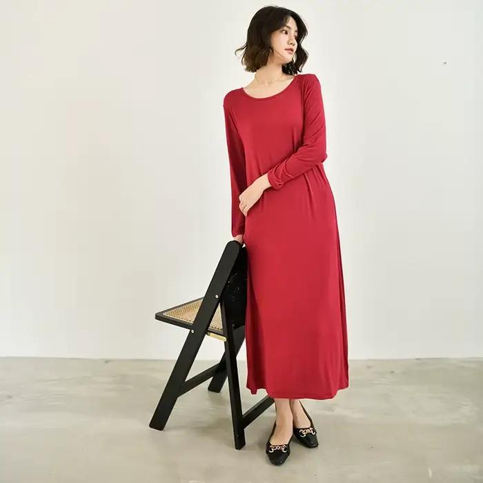 Nouvelle Robe de Nuit en Coton pour Femme, Manches Longues, Printemps-Été, Chemise de Nuit à Porter à l'extérieur