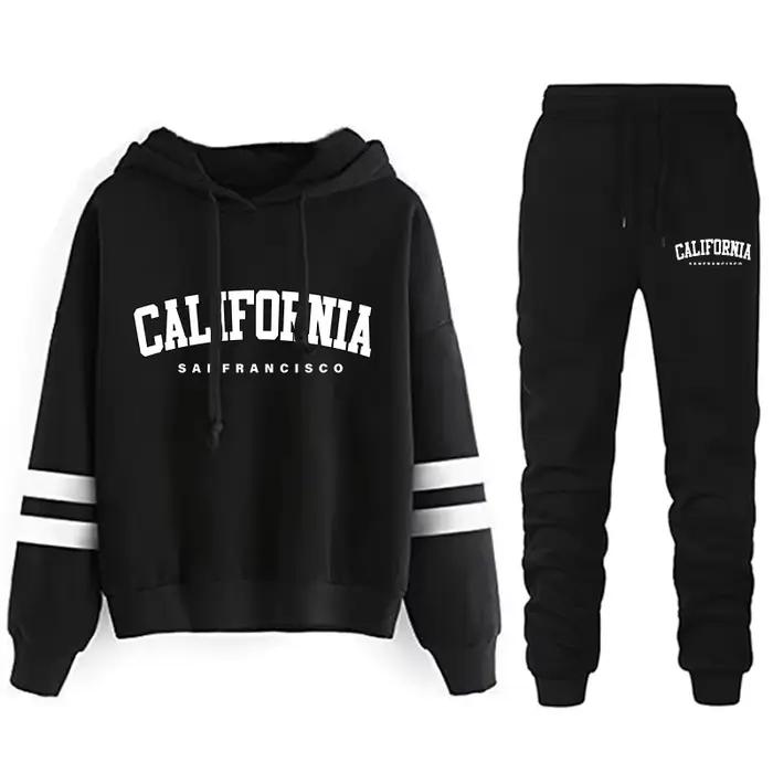 Kalifornia Women's Casual Pruhovaný Univerzálny Mikina s kapucňou alebo nohavice