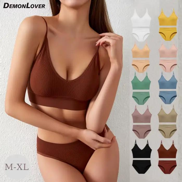 Ensemble sexy push up pour petites poitrines soutien gorge et culotte sans couture pour femmes style minimal casual y2k hot girl loungewear quotidien