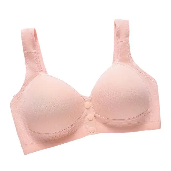 Soutien-gorge confortable en nylon à fermeture frontale pour femmes d'âge moyen et âgées, respirant, avec bretelles réglables