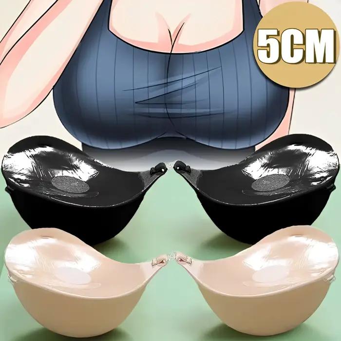 Épaissir 5cm Sexy femmes respirant adhésif soutien-gorge Silicone mamelon bande avant Push Up soutien-gorge réutilisable Invisible sans bretelles poitrine autocollant