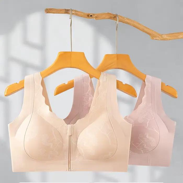 Soutien-gorge post-mastectomie à fermeture éclair frontale sans armatures, confortable pour la récupération après chirurgie du cancer du sein, usage quotidien, nouveau style