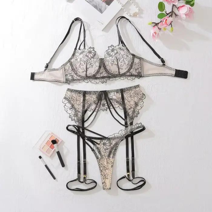 Sexy a erotická čipka pre ženy s fantazijnou výšivkou