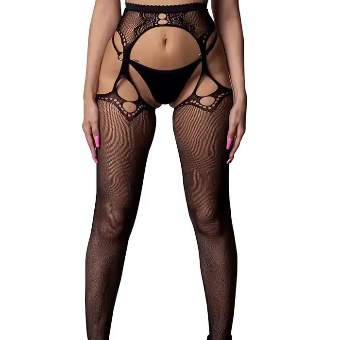 Lingerie érotique pour femmes : Bodys imprimés floraux, bas sexy avec jarretelles, collants résille ajourés, bodys sans entrejambe