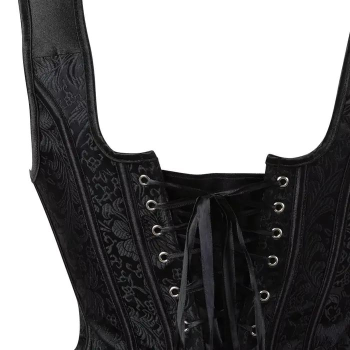 Corsets pour femmes fleur broderie Corset Vintage sangle Bustier Jacquard fermeture éclair Corsage Push Up Korsett dentelle Bustiers Costume de fête