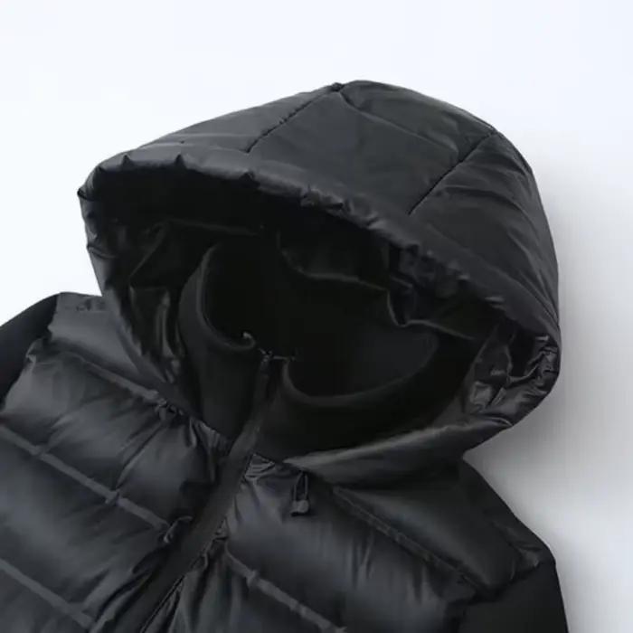 Ľahká prešívaná bunda s kapucňou z bavlny pre ženy