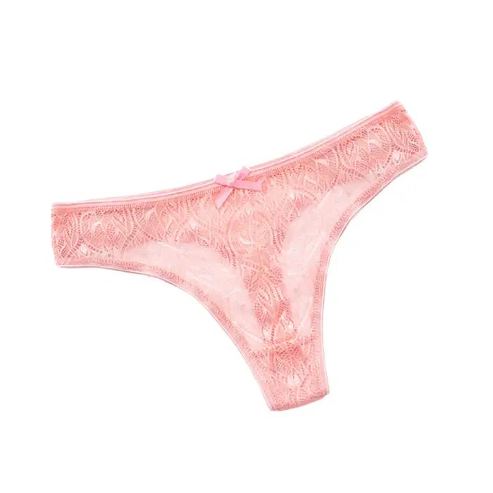 Culotte en patchwork de dentelle basse pour femme, taille string, lingerie sexy, solide, grande taille
