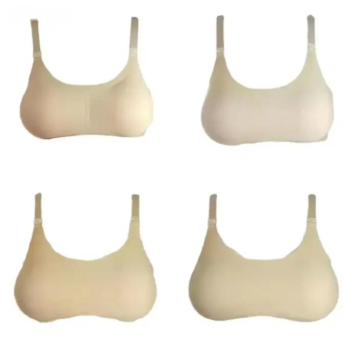 Faux seins en éponge réaliste de 9CM, formes et soutien-gorge spécial pour travesti, transgenre, Drag Queen, mastectomie travestie