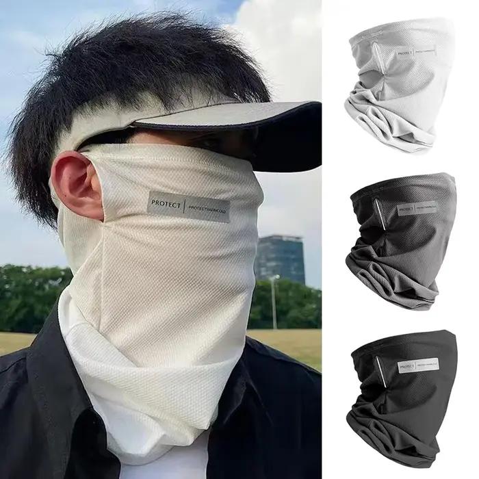 Vonku UV ochrana hodvábna ľadová maska slnečný krém tvárový kryt krčný obal unisex Anti-UV šál
