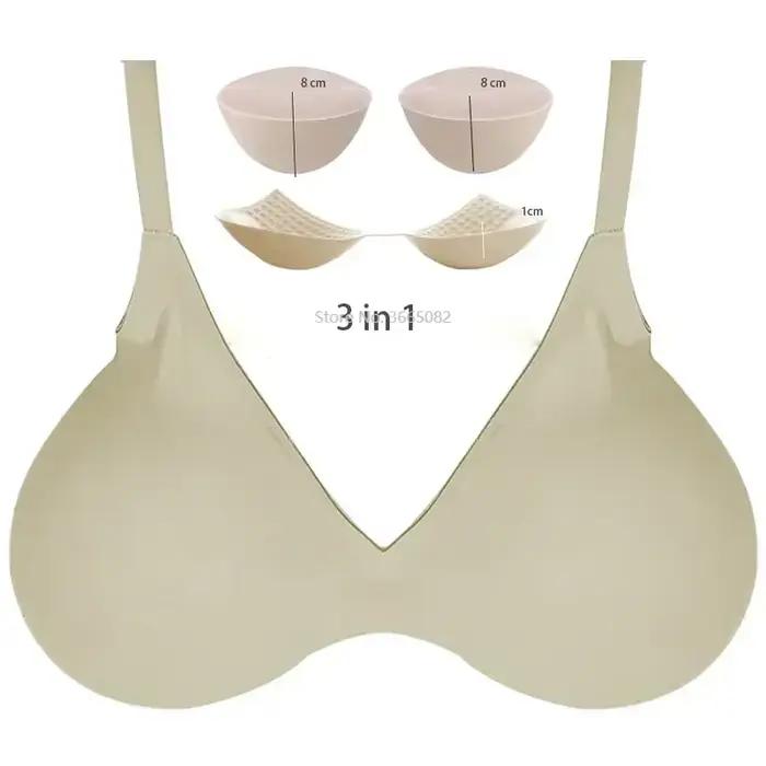 Faux seins en éponge réaliste de 9CM, formes et soutien-gorge spécial pour travesti, transgenre, Drag Queen, mastectomie travestie