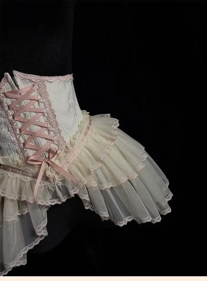 ~Cross~Gothic Princess Lolita Corset avec ourlet à plusieurs couches par Alice Girl PRE COMMANDE / 3 mois