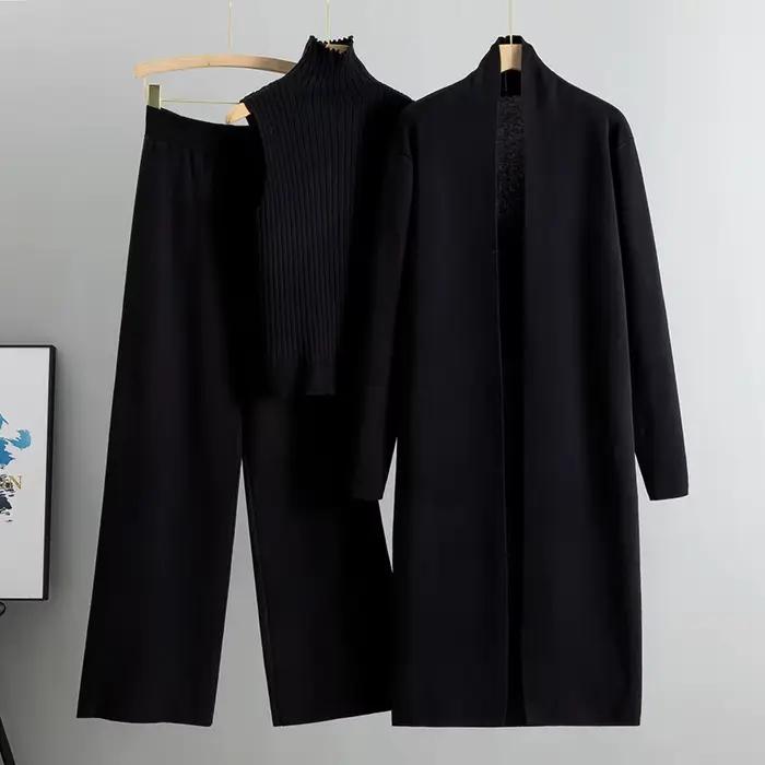 Jarná jeseň 3-dielny dámsky cardigan voľnočasový set