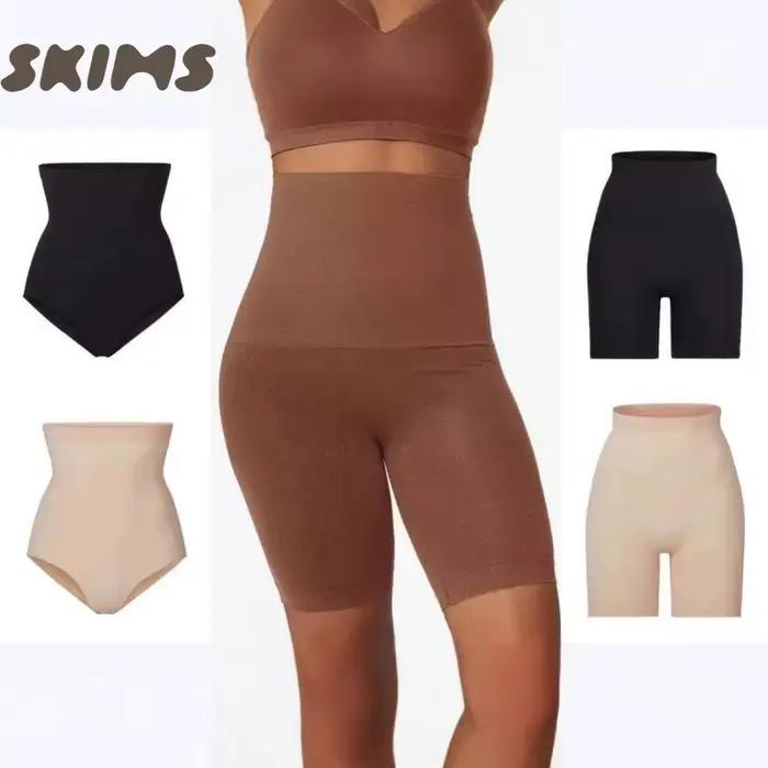 SKIMS UNISEAMBLE SCULPTURE HIGH BRIEF - Shorty sculptant taille haute pour femme, effet liftant cuisses, sous-vêtement de base