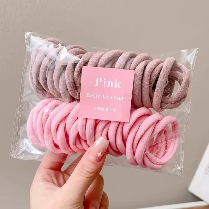 50 kusov farebných elastických gumičiek do vlasov Scrunchie pre ženy