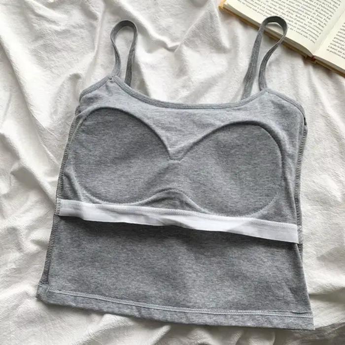 Haut sans manches avec soutien-gorge intégré, doublure de soutien-gorge, soutien-gorge sans manches