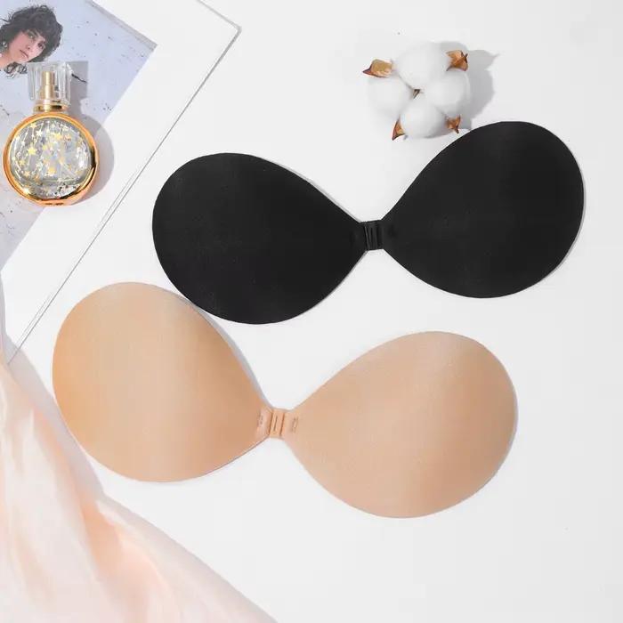 Soutien-gorge invisible push-up sexy pour femme, auto-adhésif en silicone, sans couture, fermeture avant, sans bretelles, sans dos