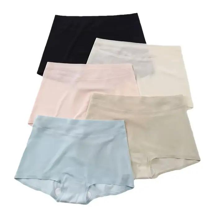Culotte solide sans couture pour femmes, slip Ultra-fin Sexy, Lingerie transparente, sous-vêtements invisibles, séchage rapide, respirant