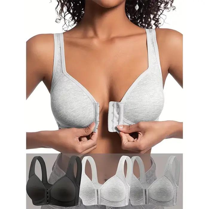 Soutien-gorge push-up de style européen et américain, sans armatures en acier, avec soutien-gorge à fermoir avant réglable