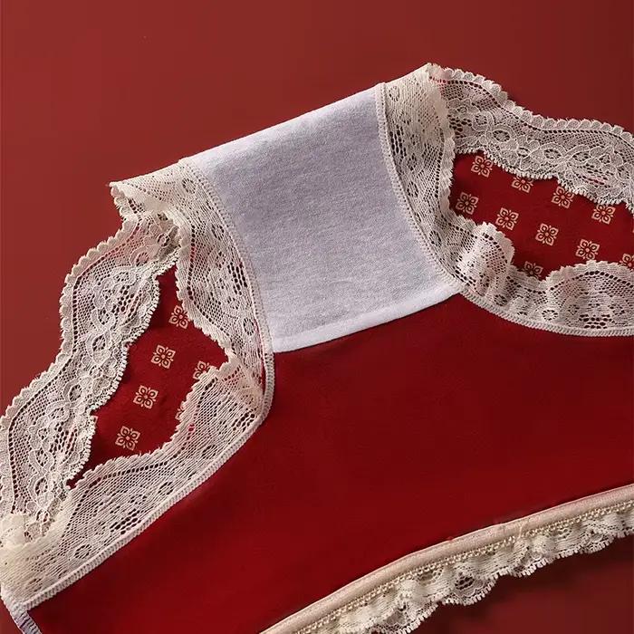 Ensemble de culottes triangulaires pour le jour de noël, sous-vêtements pour femmes, slips en coton, Lingerie Sexy, sous-vêtements intimes en dentelle sans couture