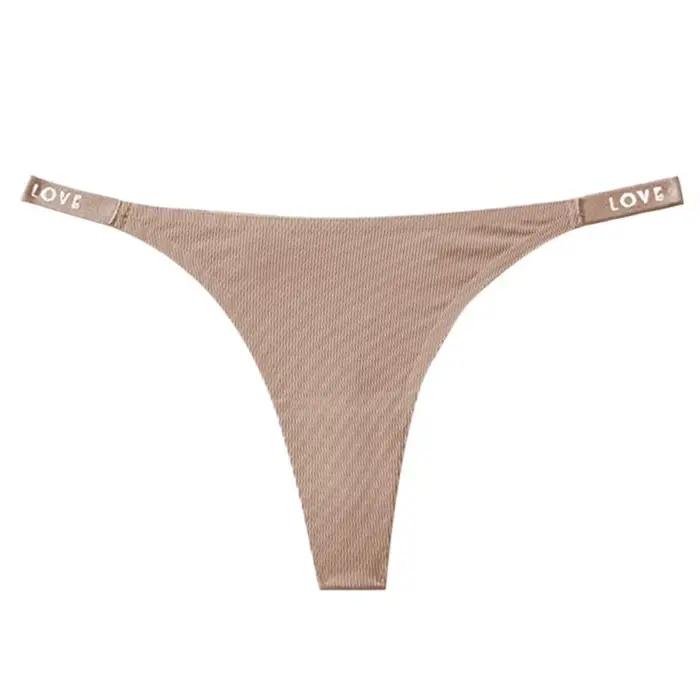 Culotte en soie glacée de couleur unie, taille basse, entrejambe en coton pour femmes, Lingerie féminine, slip sans couture pour filles