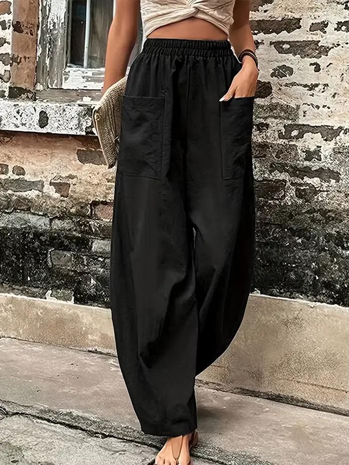 Bavlnené ľanové nohavice Harem pre ženy veľké veľkosti