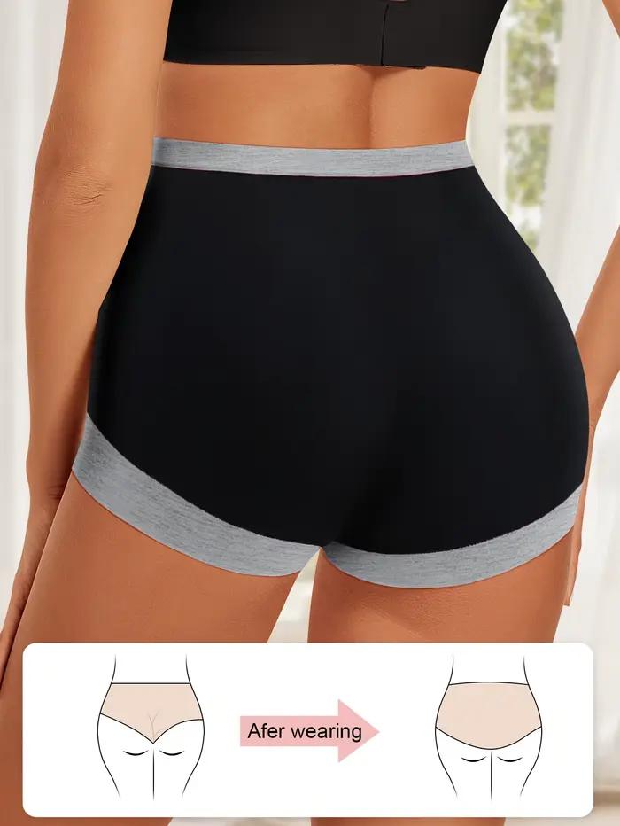 Culotte femme pantalon plat quatre coins pantalon mode couleur Collision taille haute ventre rentré hanche confortable coton