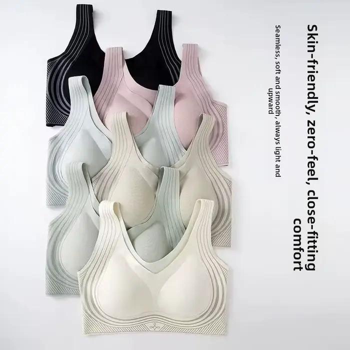 Soutien-gorge sans coutures, doux et confortable pour femme, minimisant, sans rembourrage, sans armatures, pour le sport