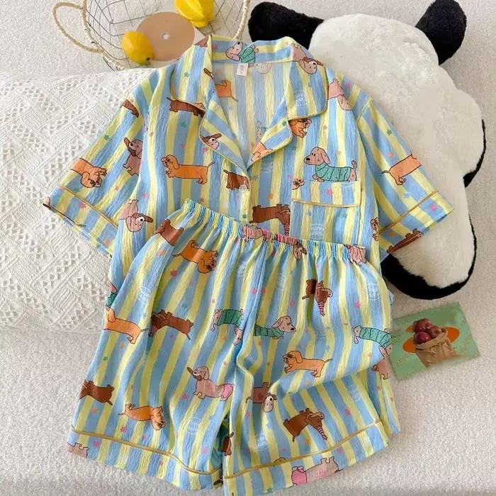 Kawaii pyžamo s hviezdnymi pruhmi pre ženy