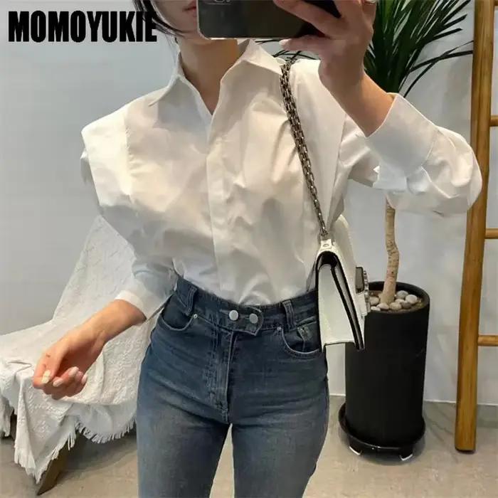 Blouse Vintage à Manches Longues en Polyester et Coton pour Femmes Occasions Spéciales Style High Street