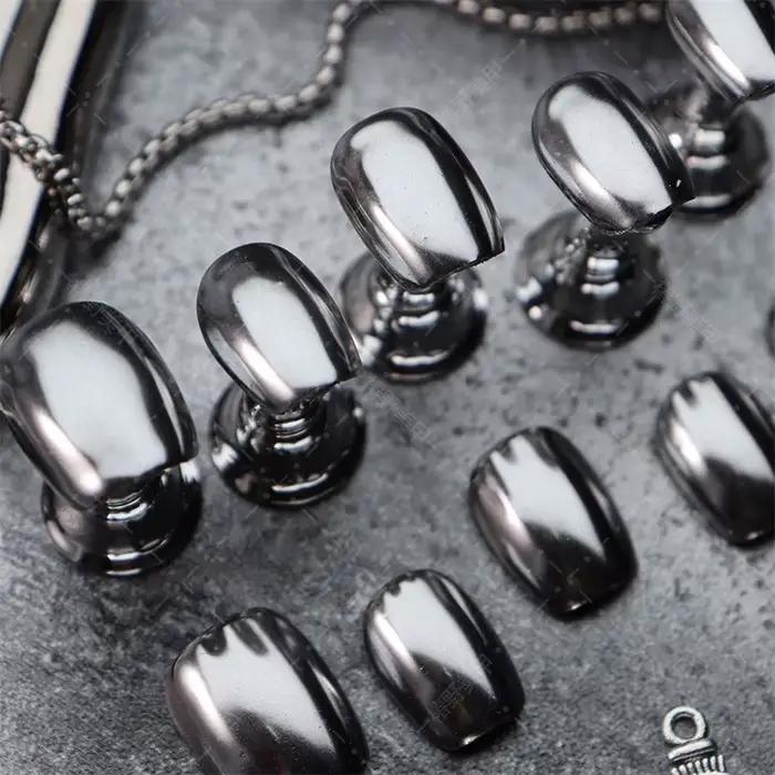 Faux ongles press-on faits main avec kit complet pour manucure élégante et réutilisable pour femmes occasions spéciales et quotidiennes