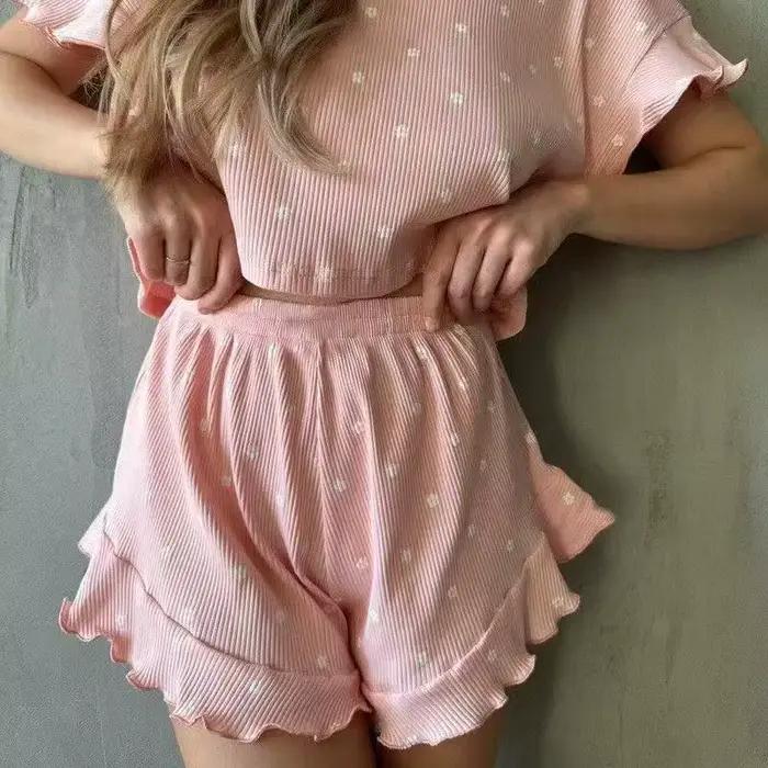 Ensemble de pyjamas pour femmes, vêtements de nuit en satin, hauts boutonnés et shorts, pyjama 2 pièces, pyjama femme, vêtements de nuit pour l'été